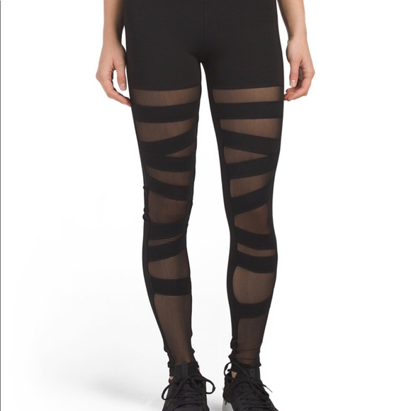 Electric Yoga Pants - Electric Yoga Ballerina Mesh Leggings Black XL